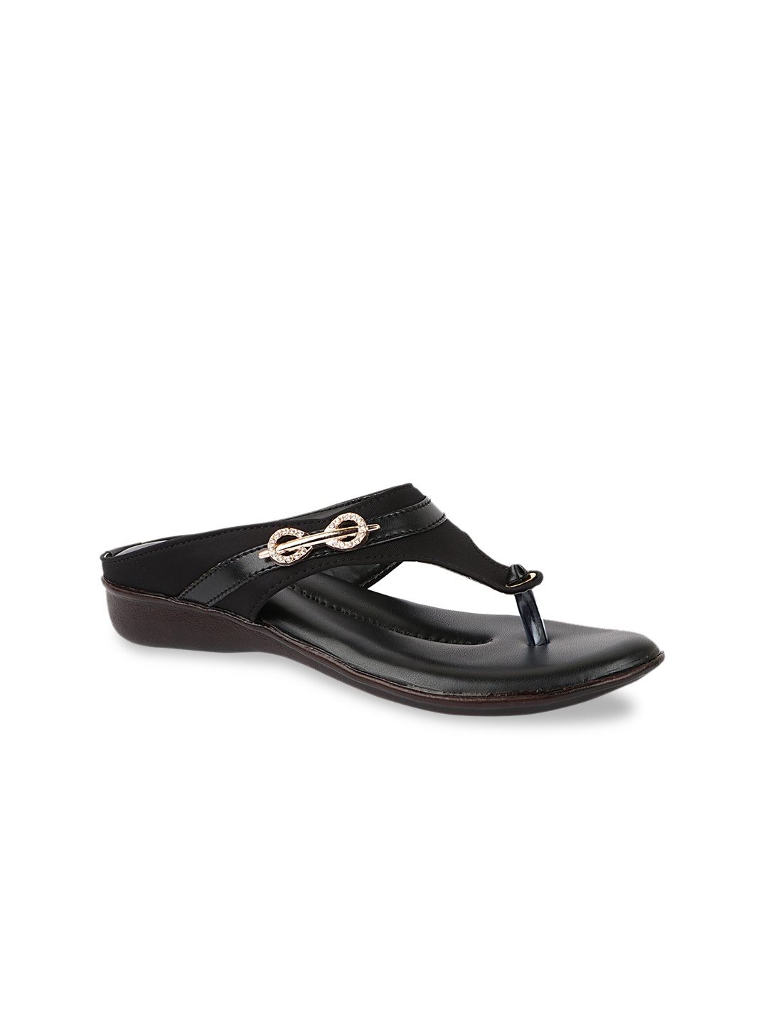 

Shoetopia Women Black Open Toe Flats