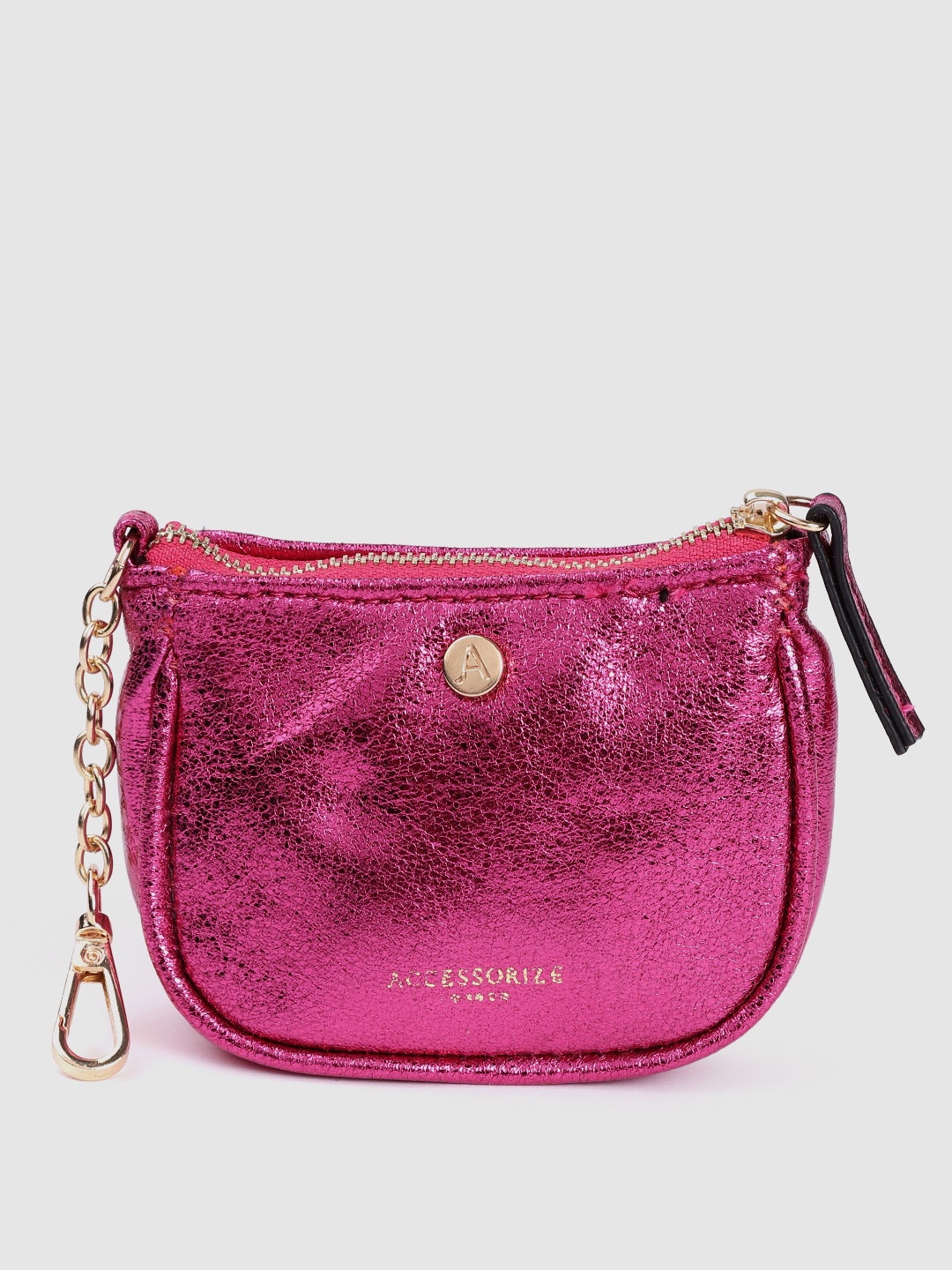 

Accessorize Fuchsia Pink Clip On Coin Purse Keyring