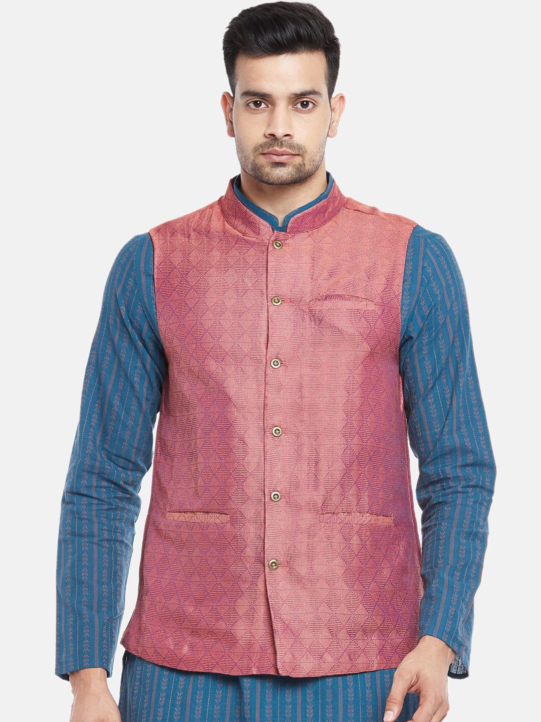 

indus route by Pantaloons Men Maroon Waistcoat
