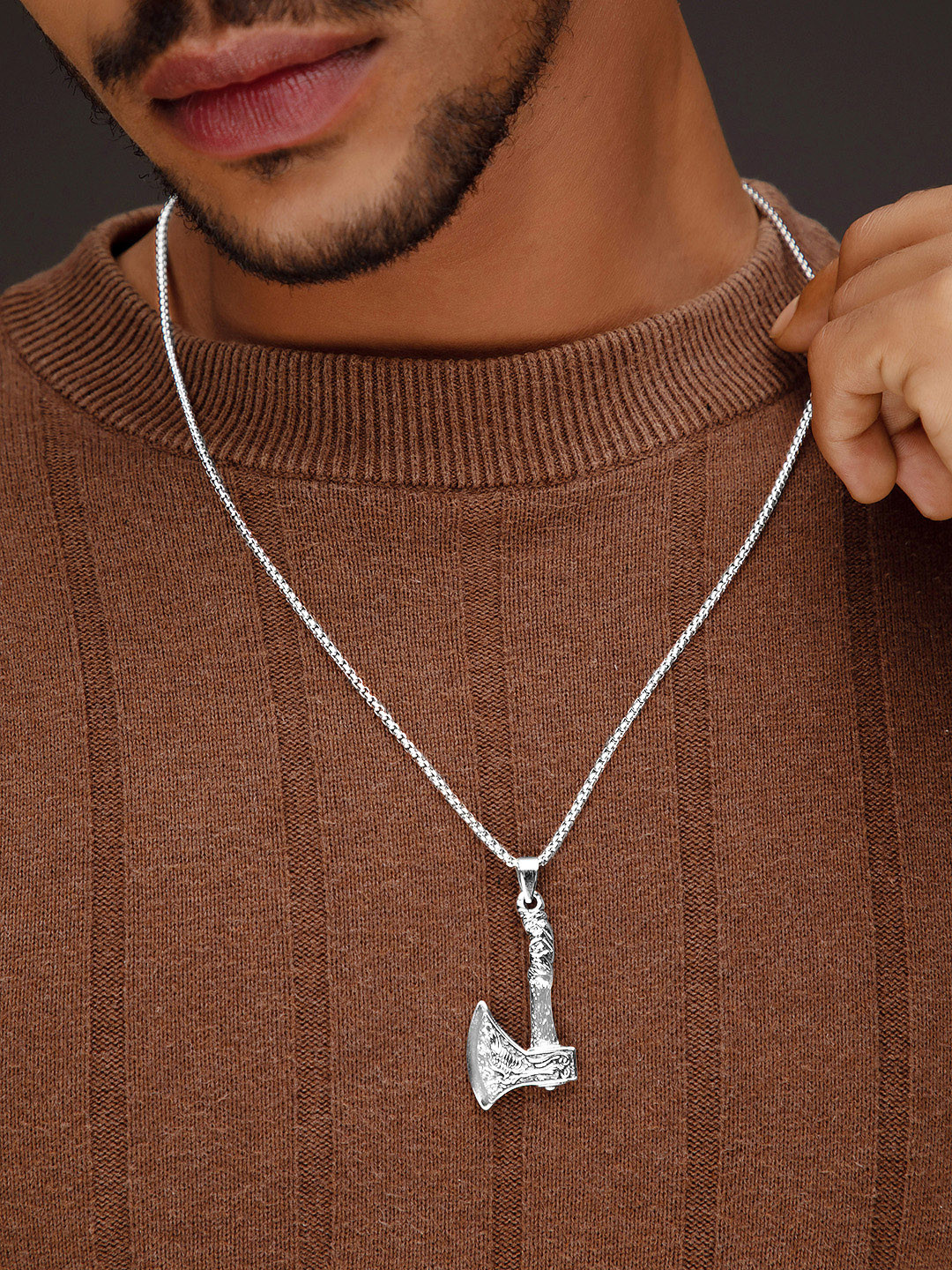 

The Roadster Lifestyle Co Men Silver-Plated Chain