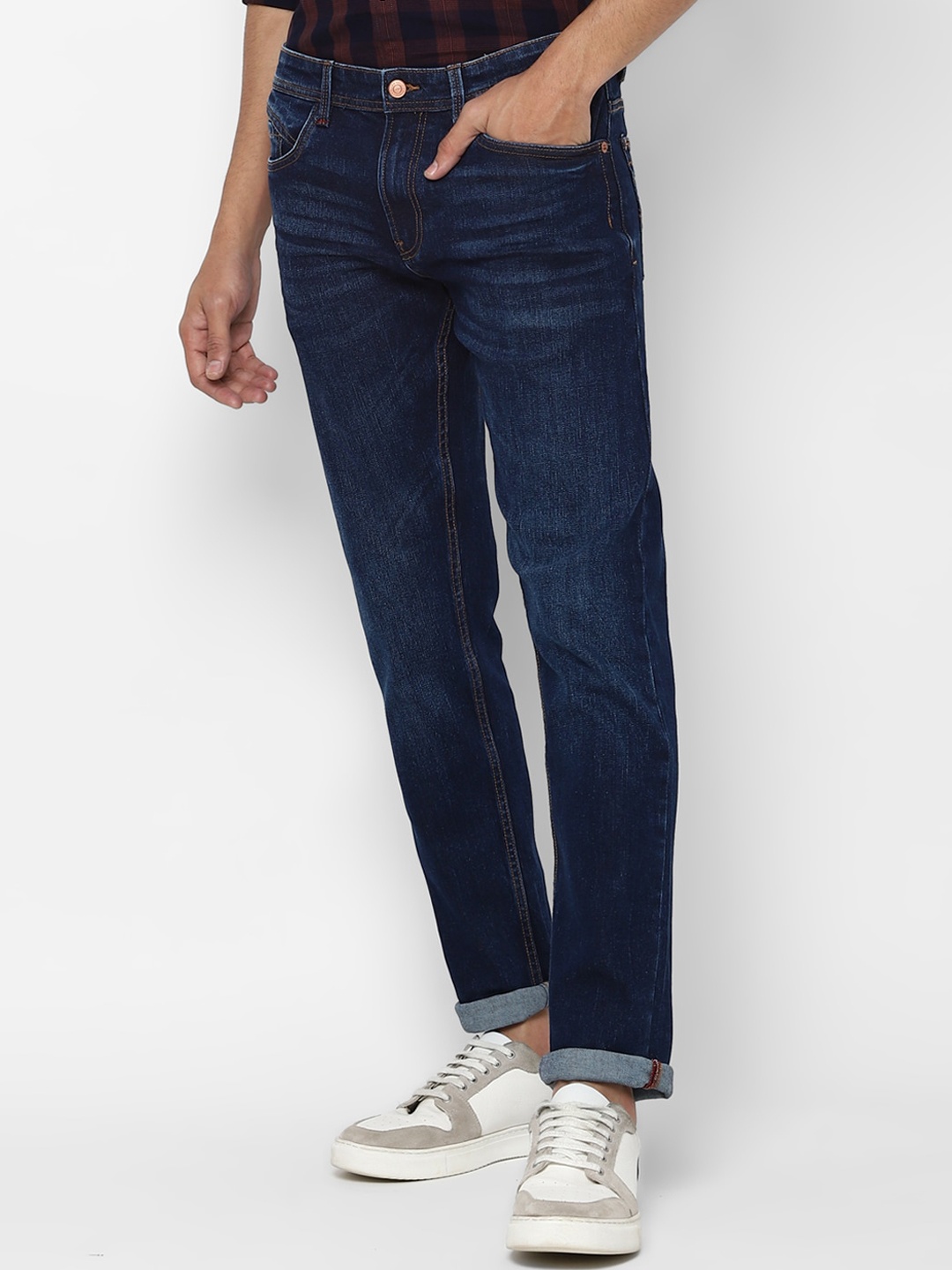 

Allen Solly Men Navy Blue Slim Fit Light Fade Stretchable Jeans