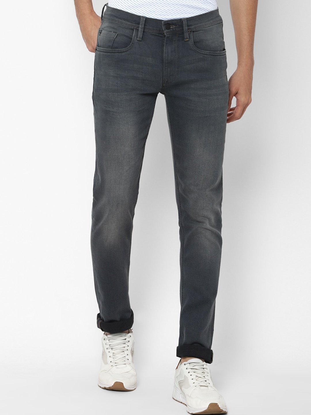 

Allen Solly Men Grey Skinny Fit Light Fade Stretchable Jeans