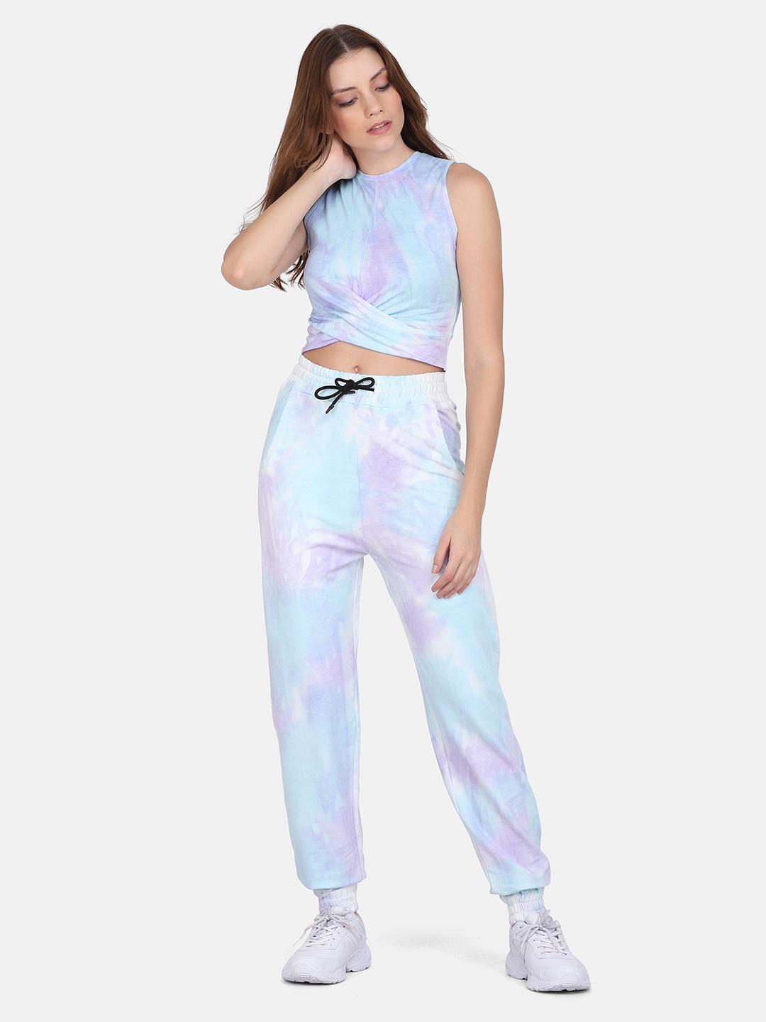 

Aesthetic Bodies Blue & Purple Dyed Pure Cotton Co-Ords