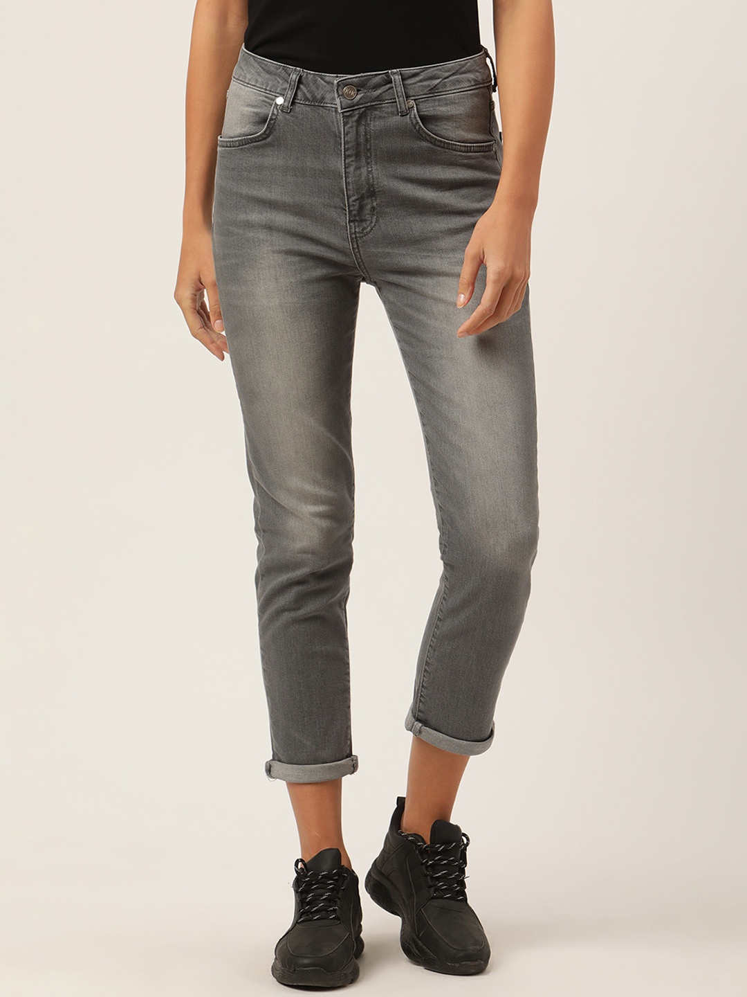

KENDALL & KYLIE Women Grey Heavy Fade Jeans