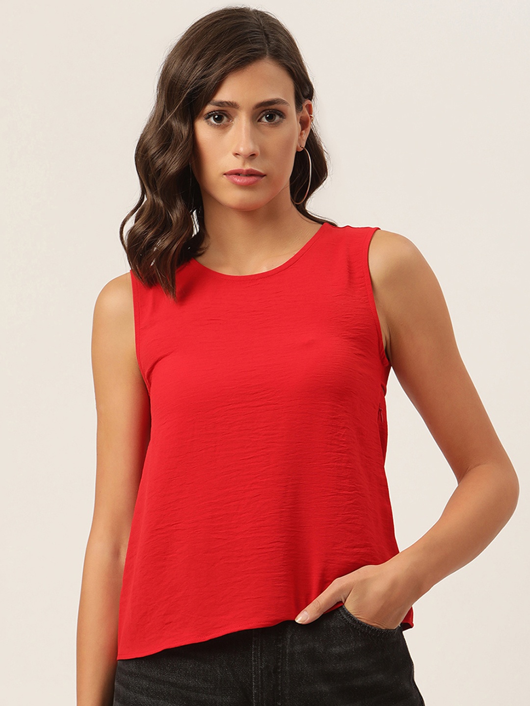 

KENDALL & KYLIE Red Styled Back Top