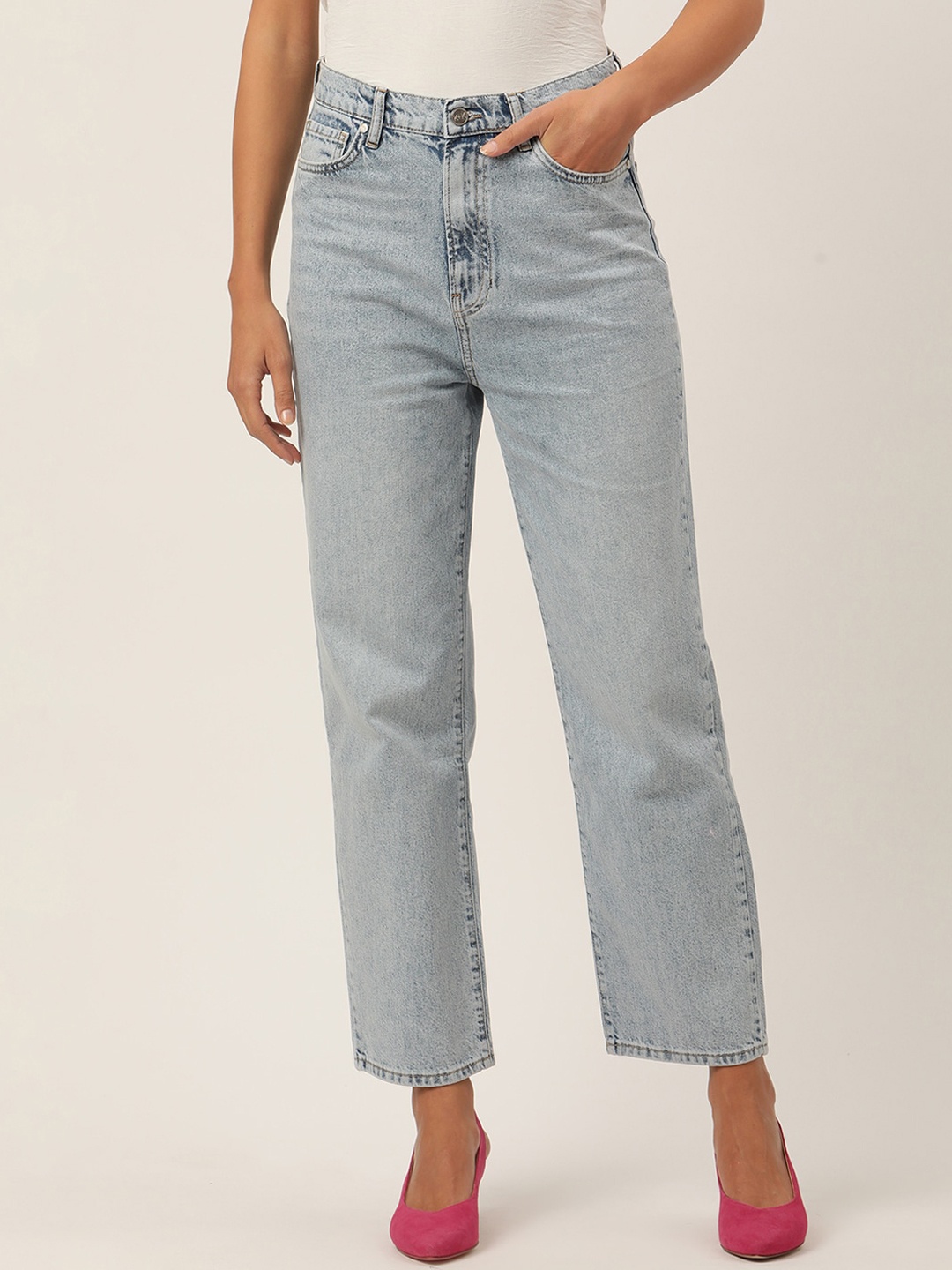

KENDALL & KYLIE Women Blue Heavy Fade Jeans