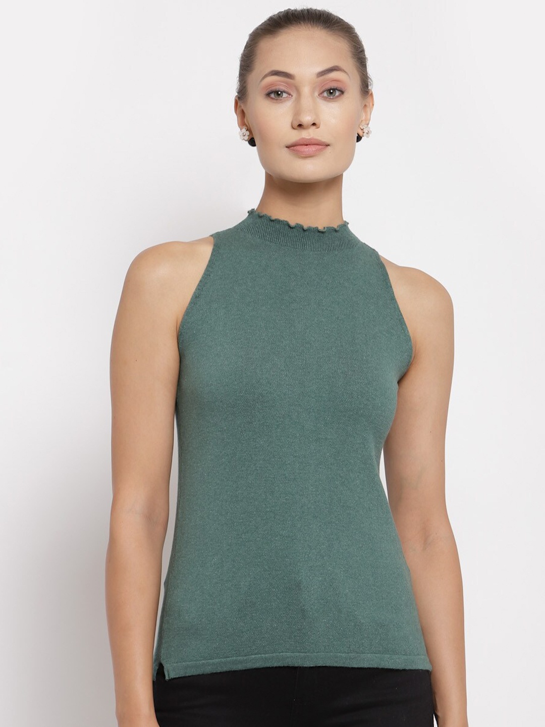 

Kalt Green Fitted Top