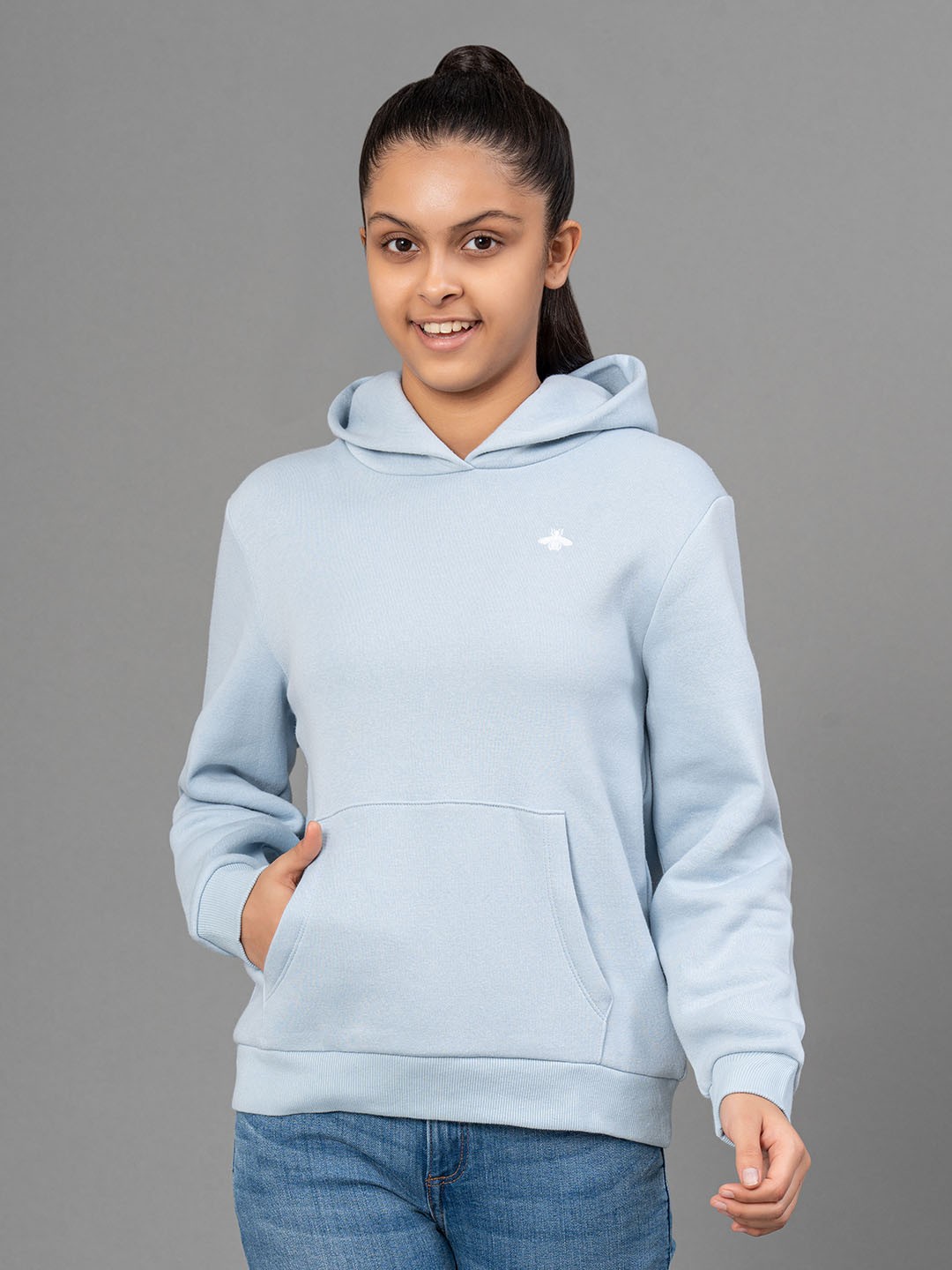 

Mode by Red Tape Girls Blue Hooded Sweatshirt