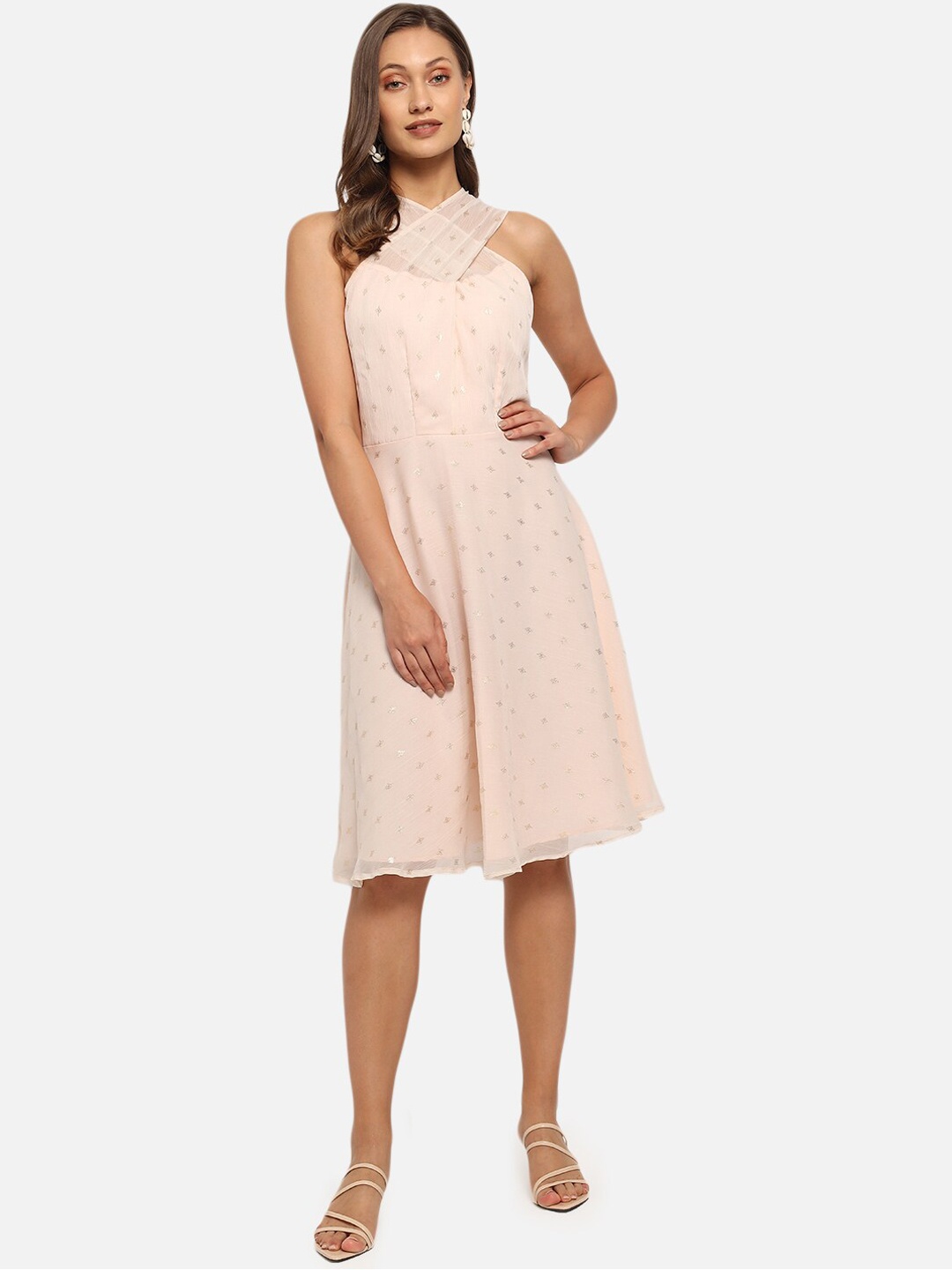 

Just Wow Pink Chiffon Dress