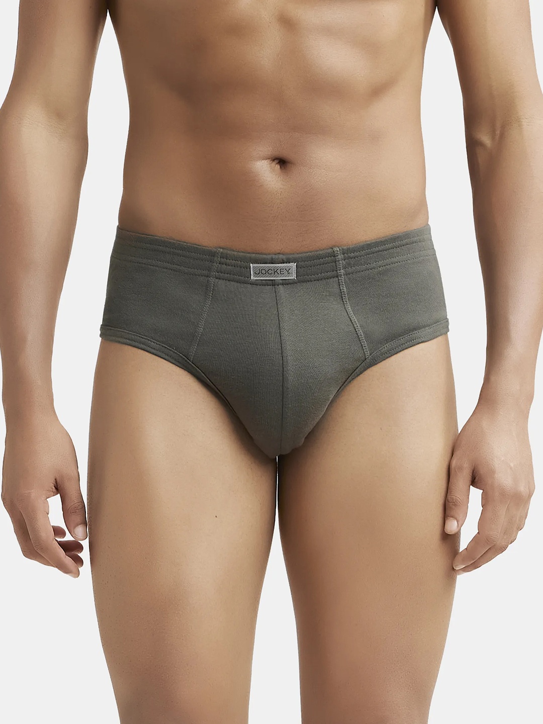 

Jockey Combed Cotton Rib Brief with StayFresh Treatment-1009, Olive