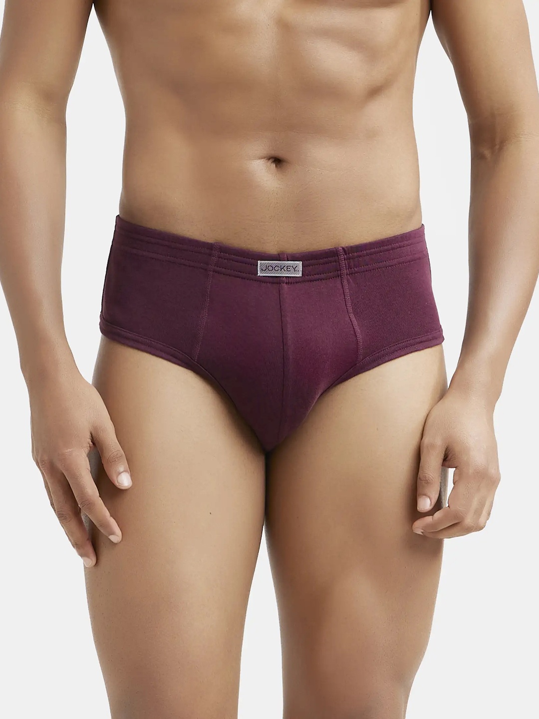

Jockey Combed Cotton Rib Brief with StayFresh Treatment-1009, Maroon