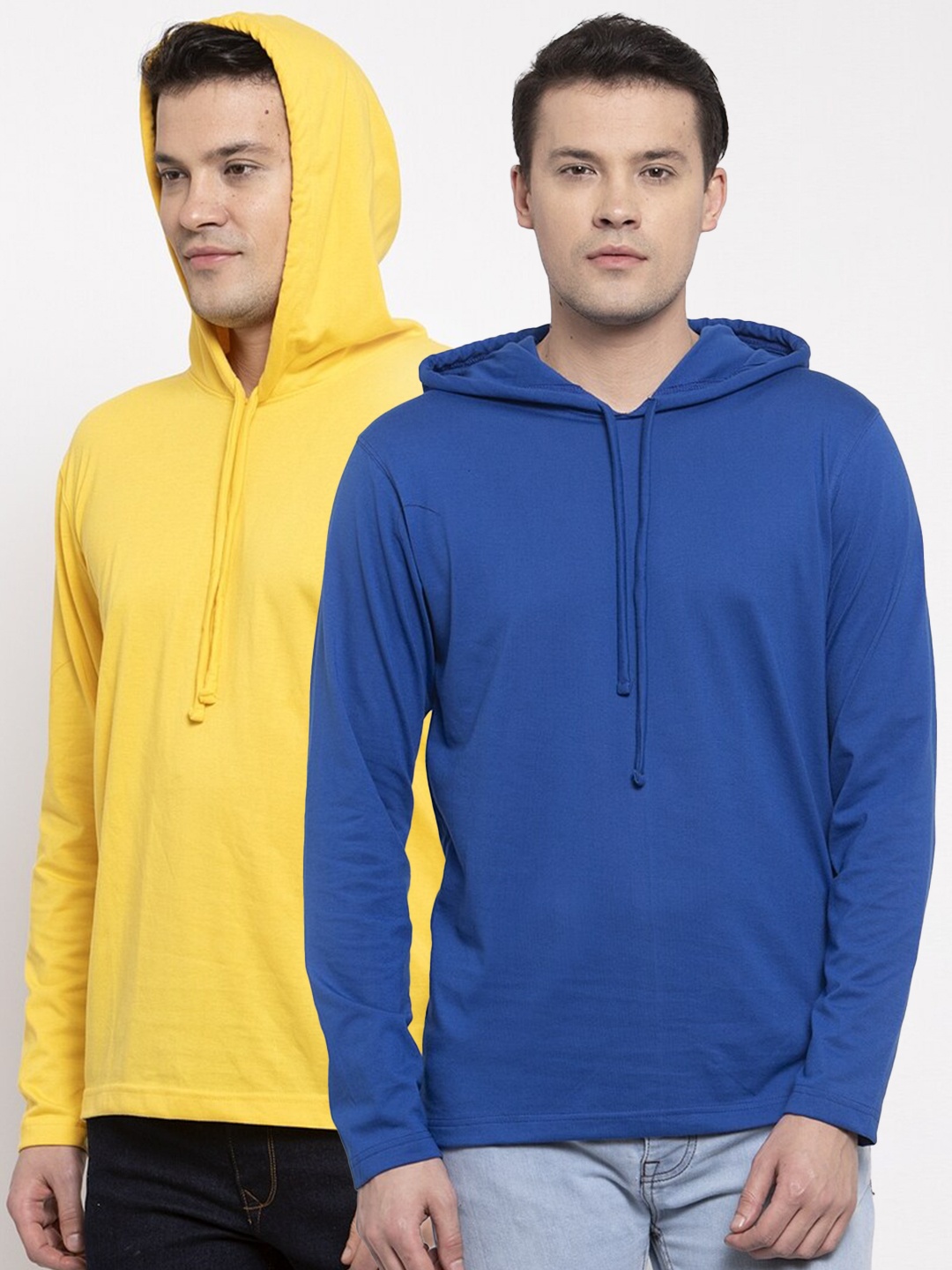 

Friskers Men Pack of 2 Blue & Yellow T-shirt