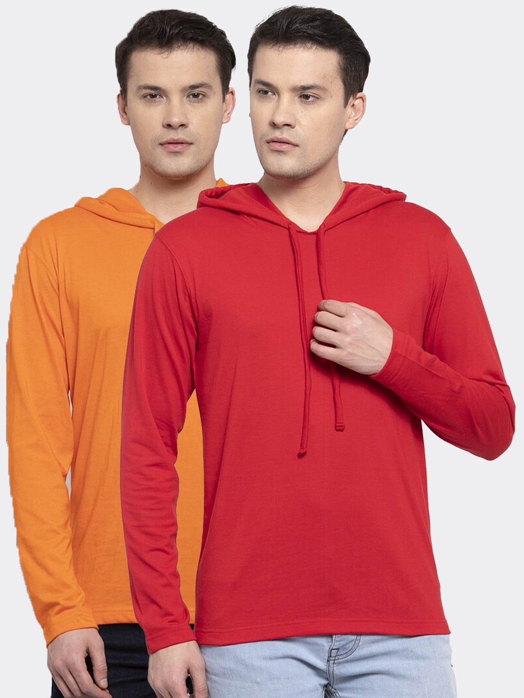 

Friskers Men Red & Orange 2 T-shirt