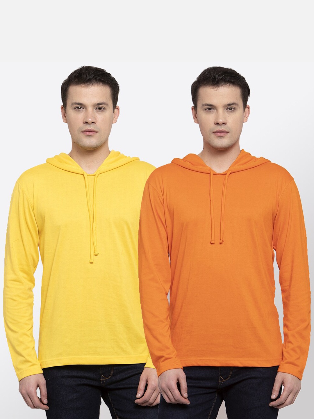 

Friskers Men Yellow & Orange 2 T-shirt