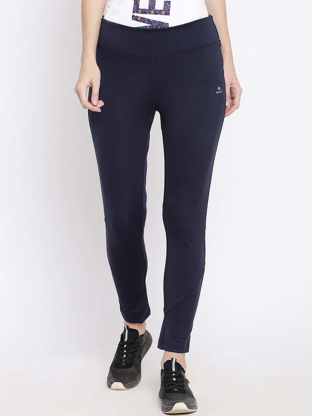 

Spolei Women Navy Blue Solid Ankle Length Leggings