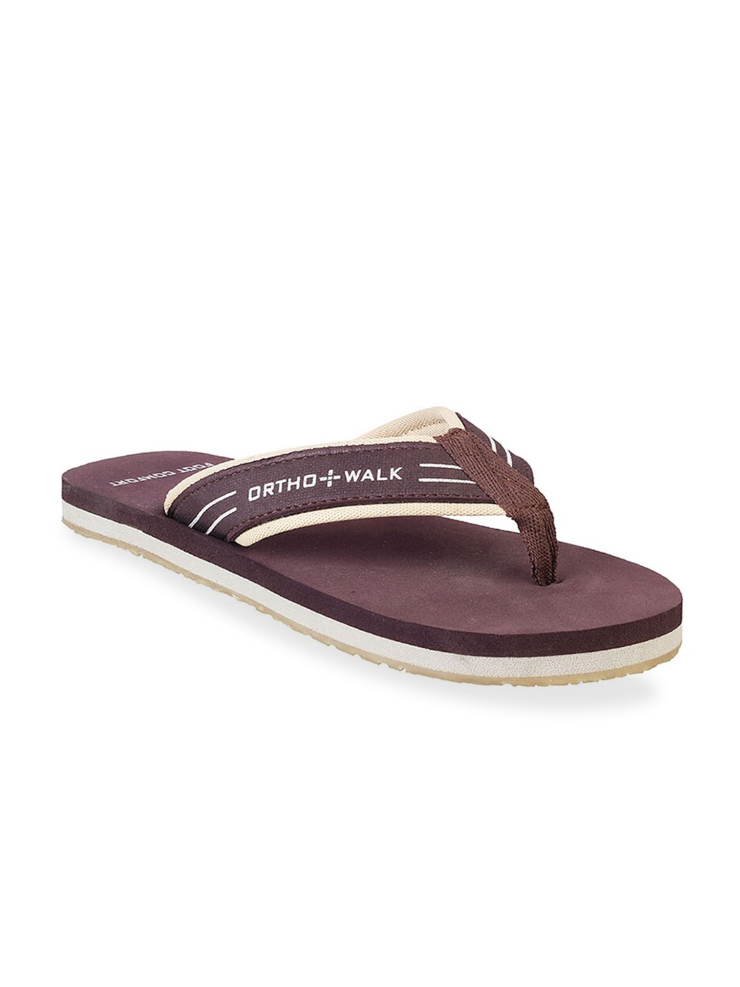 

WALKWAY by Metro Men Brown Printed Thong Flip-Flops