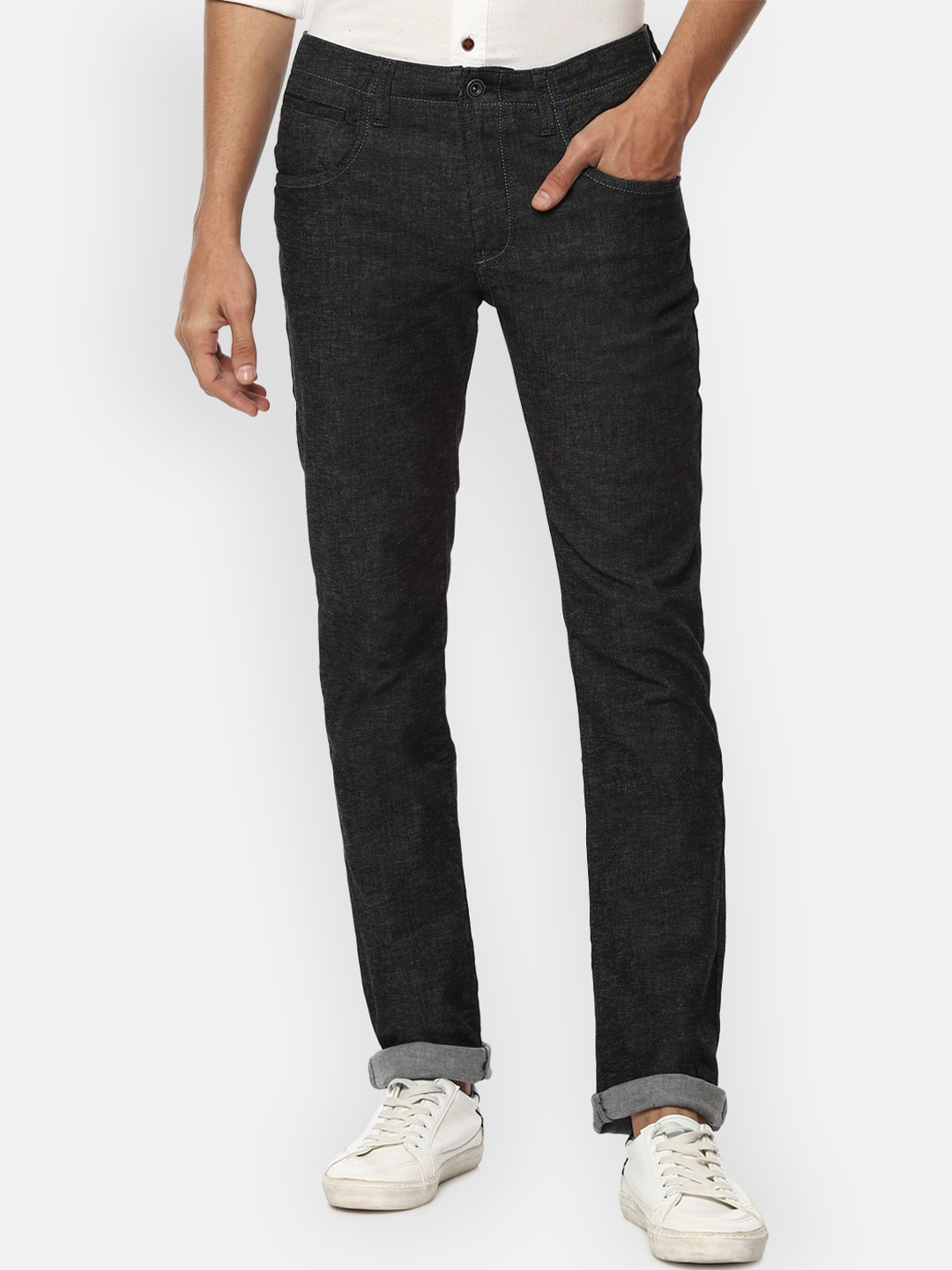 

VAN HEUSEN DENIM LABS Men Black Slim Fit Jeans