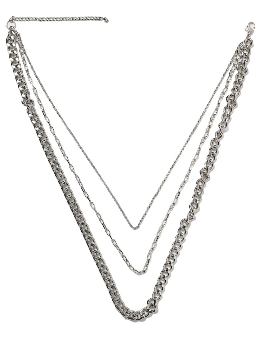 

FOREVER 21 Silver-Toned Layered Necklace