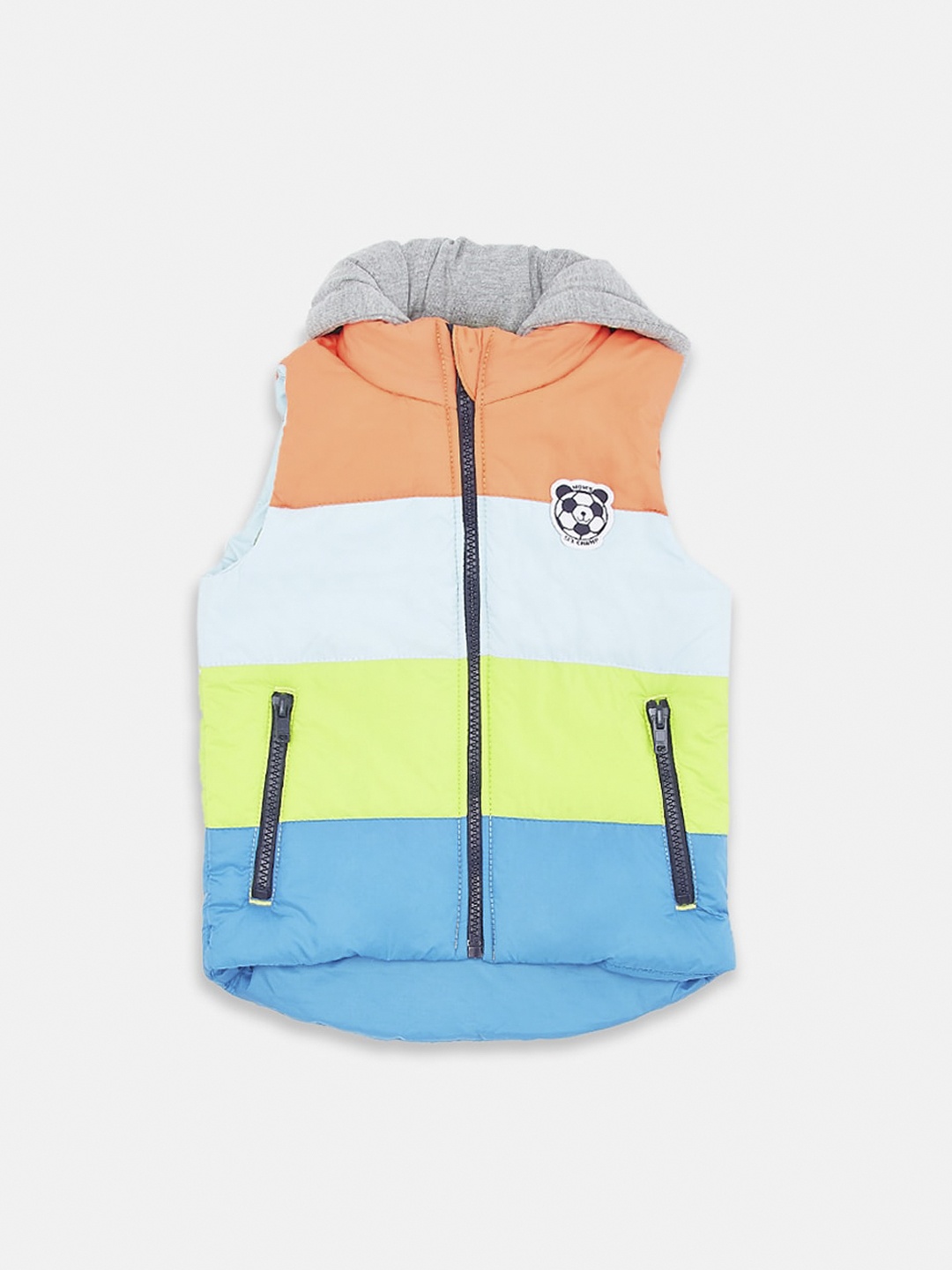 

Pantaloons Baby Boys Multicoloured Colourblocked Padded Jacket, Multi