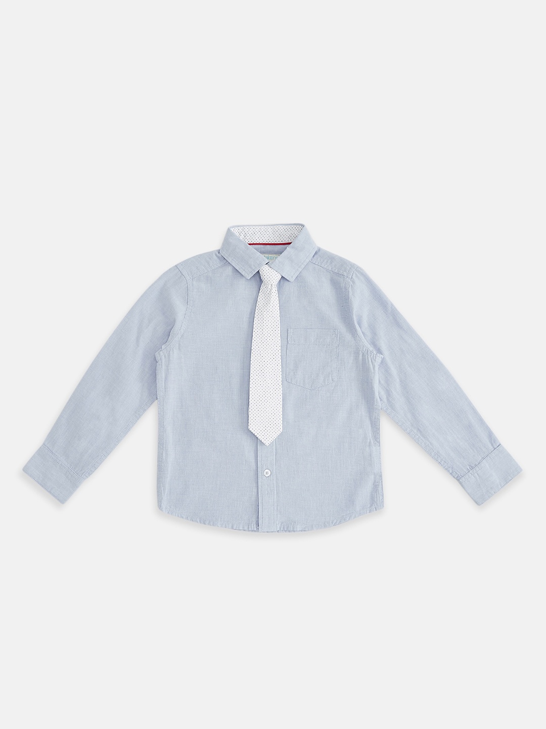 

Pantaloons Junior Boys Blue Opaque Casual Shirt