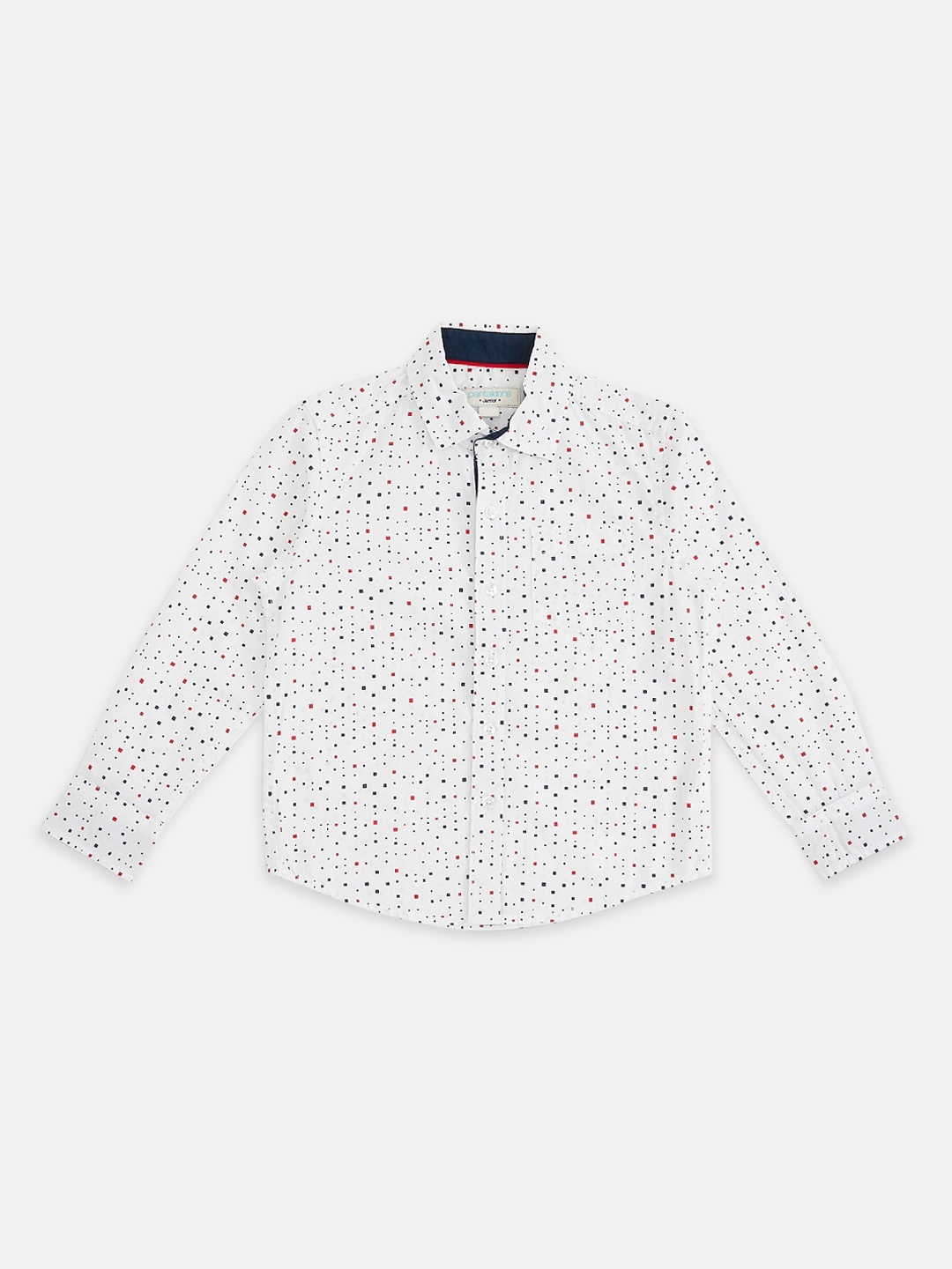 

Pantaloons Junior Boys White Opaque Printed Casual Shirt