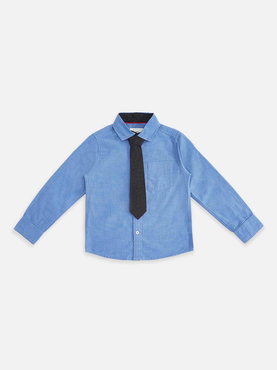 

Pantaloons Junior Boys Blue Opaque Casual Shirt
