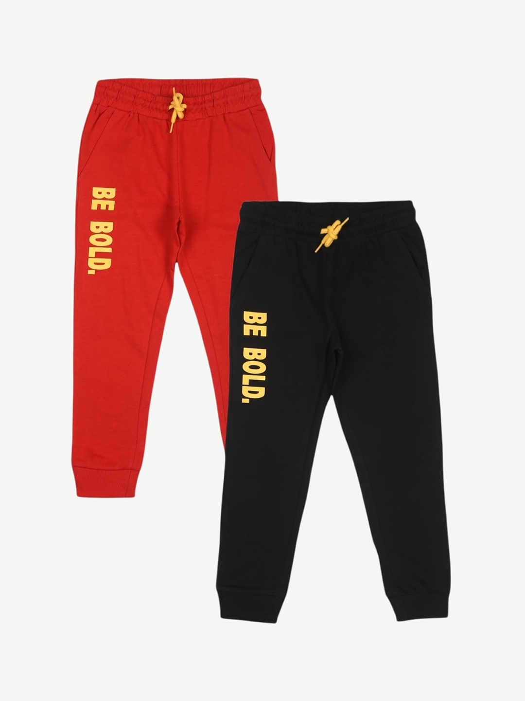

Alan Jones Boys Pack Of 2 Joggers in Black & Red