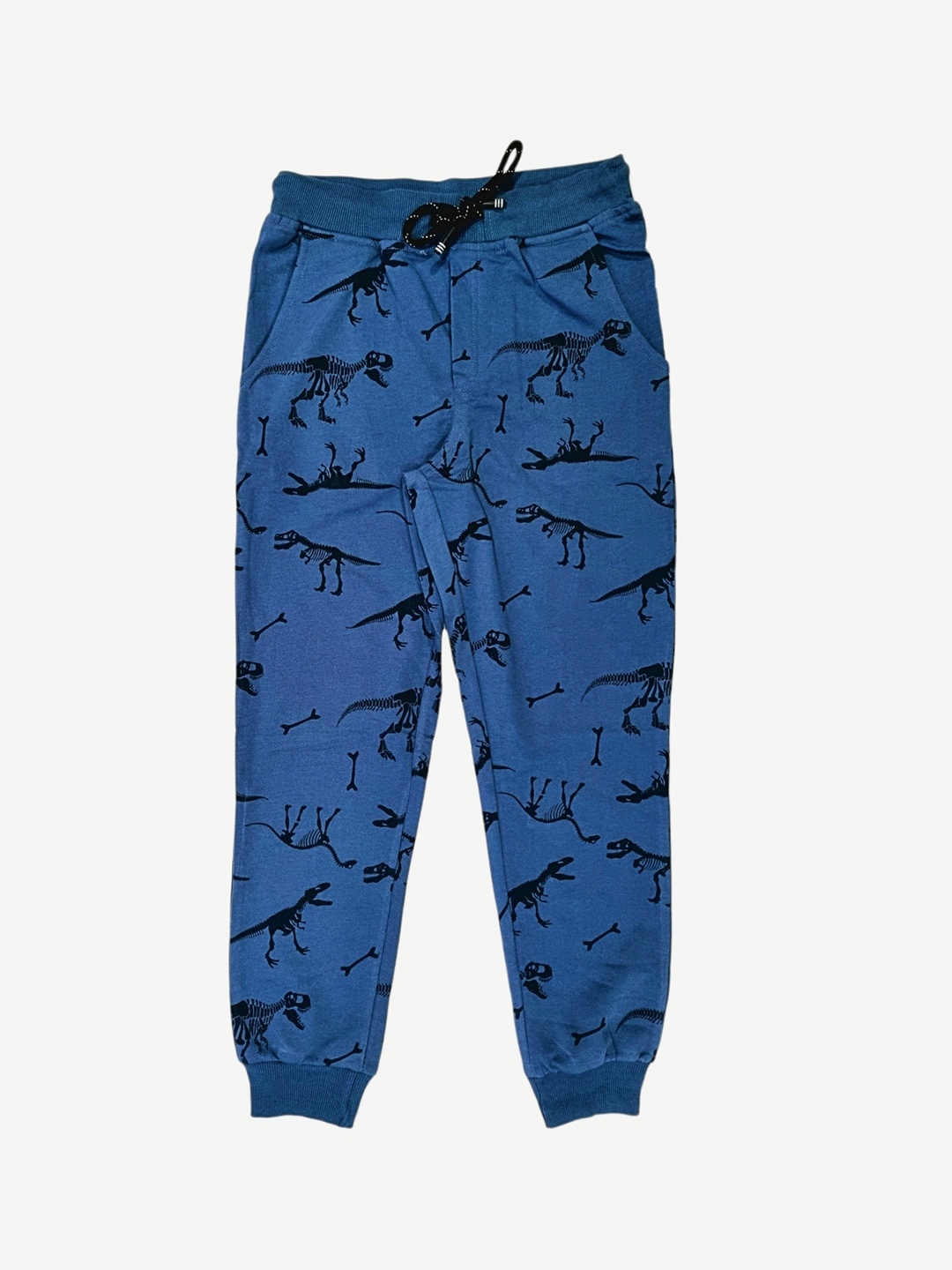 

Alan Jones Boys Blue & Black Printed Joggers