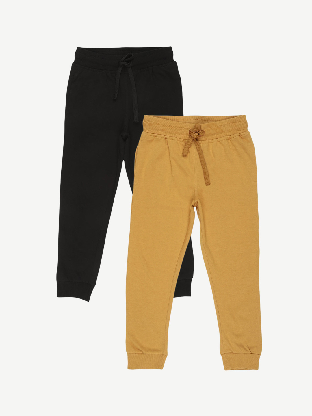 

Alan Jones Boys Pack Of 2 Solid Joggers, Mustard