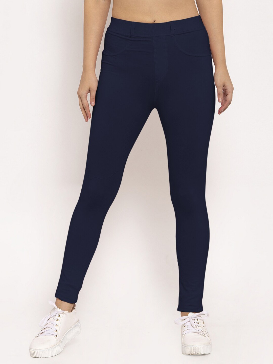 

KLOTTHE Women Navy Blue Solid Skinny-Fit Jeggings