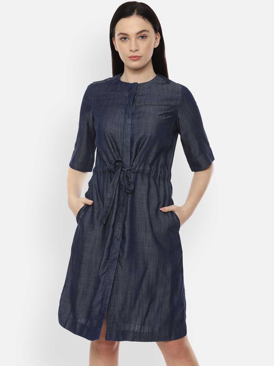 

Van Heusen Woman Navy Blue A-Line Dress