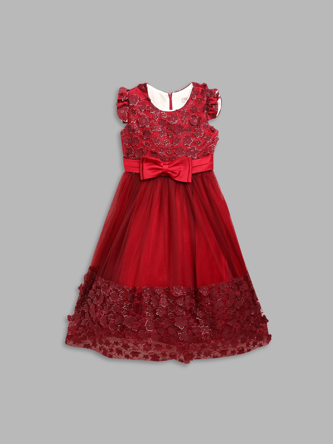 

Butterfly Blush Maroon Dress