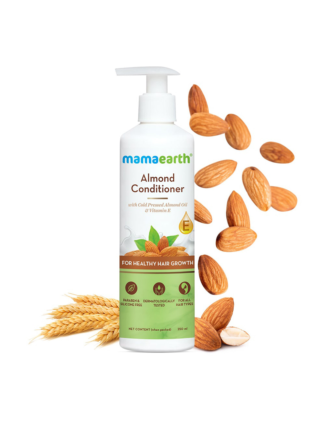 

Mamaearth Almond Conditioner For Healthy Hair Growth With Almond Oil & Vitamin E- 250 ml, White