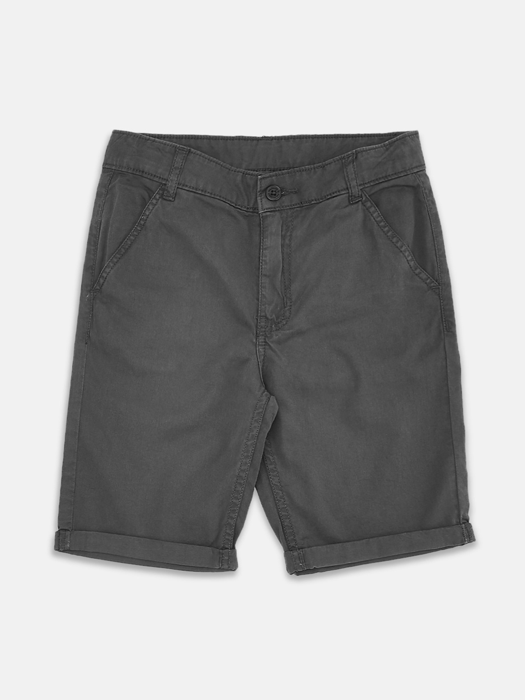 

Pantaloons Junior Boys Charcoal Grey Regular Shorts