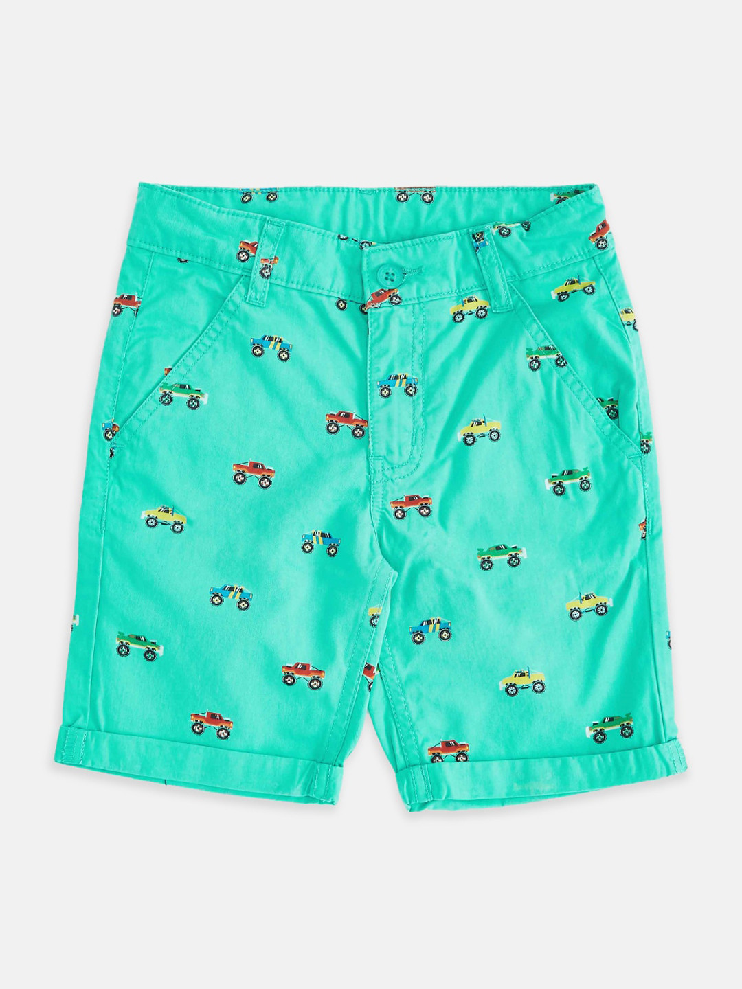 

Pantaloons Junior Boys Blue Printed Regular Shorts