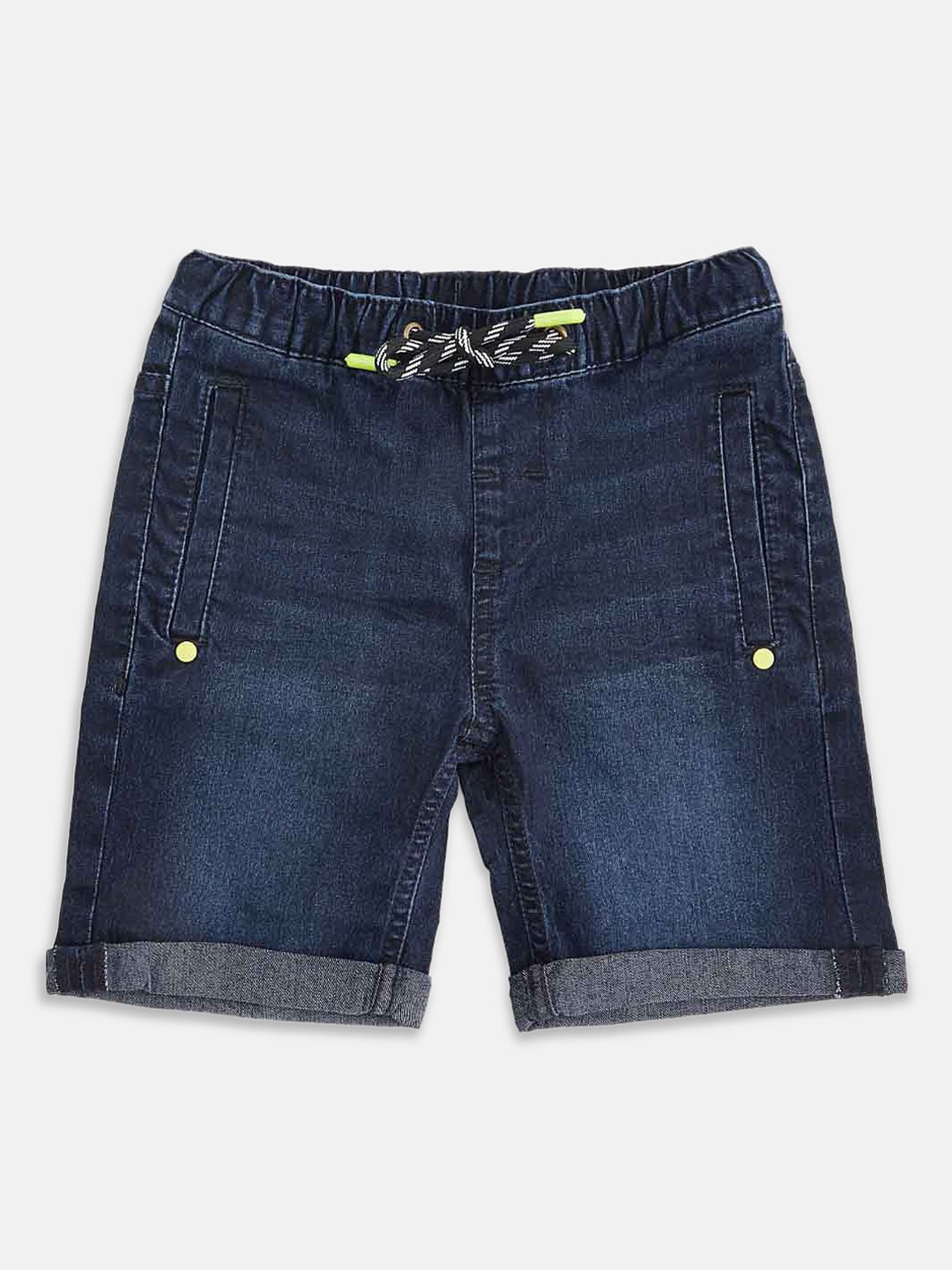

Pantaloons Junior Boys Blue Washed Denim Shorts