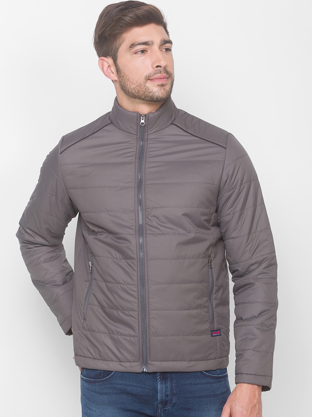 

SPYKAR Men Grey Padded Jacket