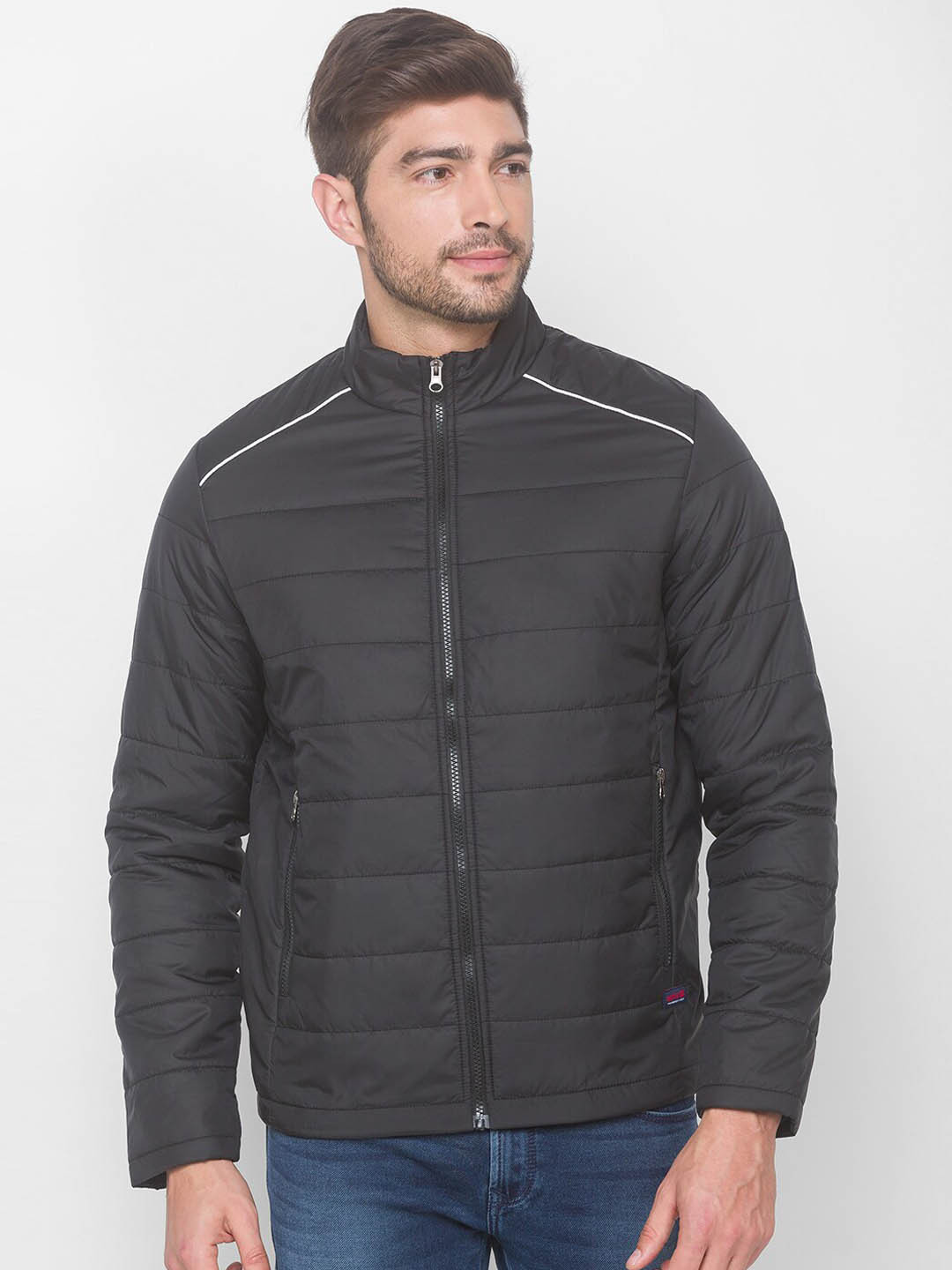 

SPYKAR Men Black Puffer Jacket