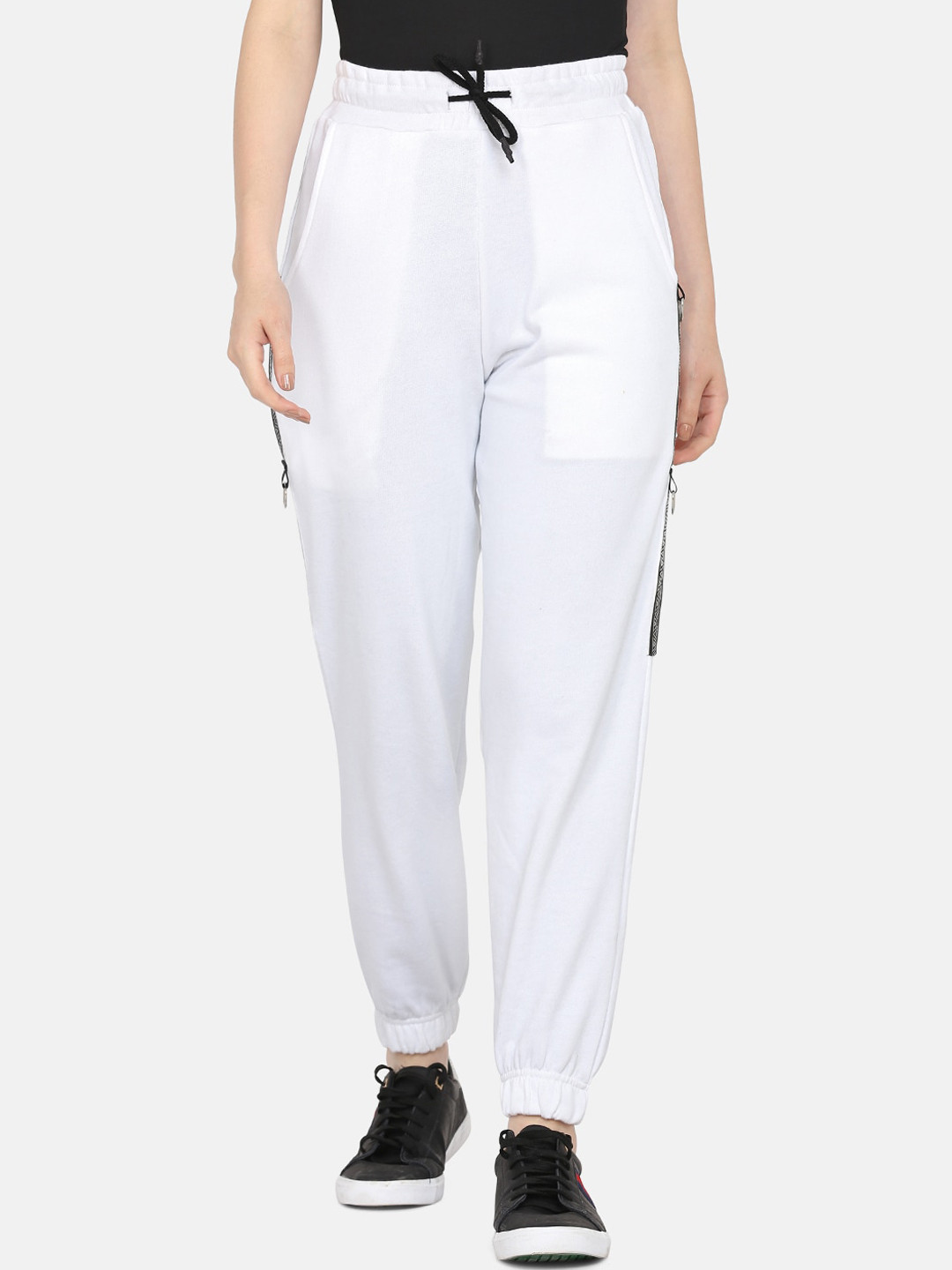 

Aesthetic Bodies Women White Solid Joggers