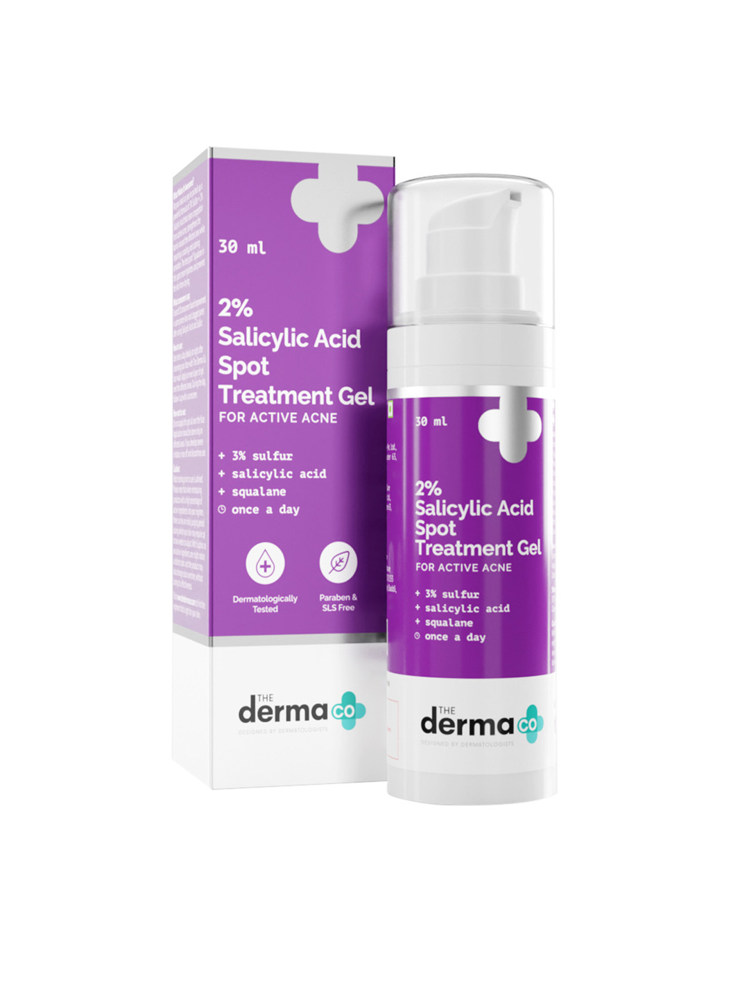 

The Derma co. 2% Salicylic Acid Spot Treatment Gel With 3% Sulfur For Acne-prone Skin, White