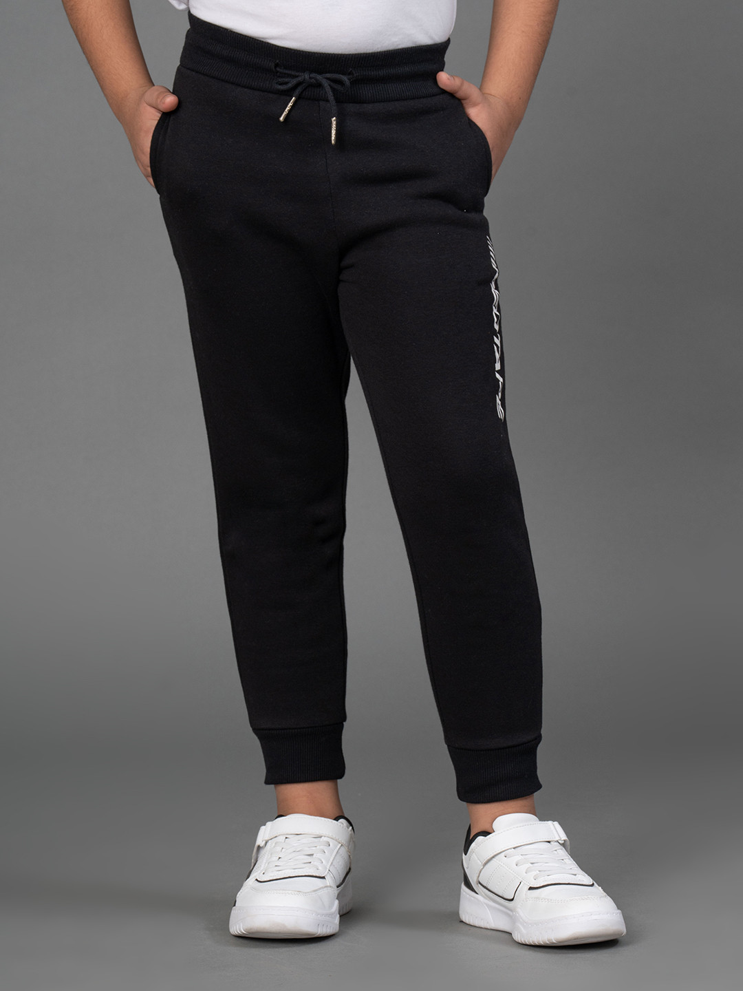 

Red Tape Boys Black Solid Joggers