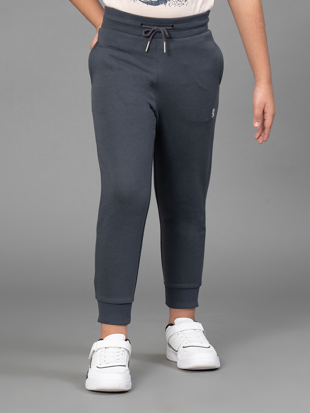 

Red Tape Boys Grey Solid Cotton Joggers