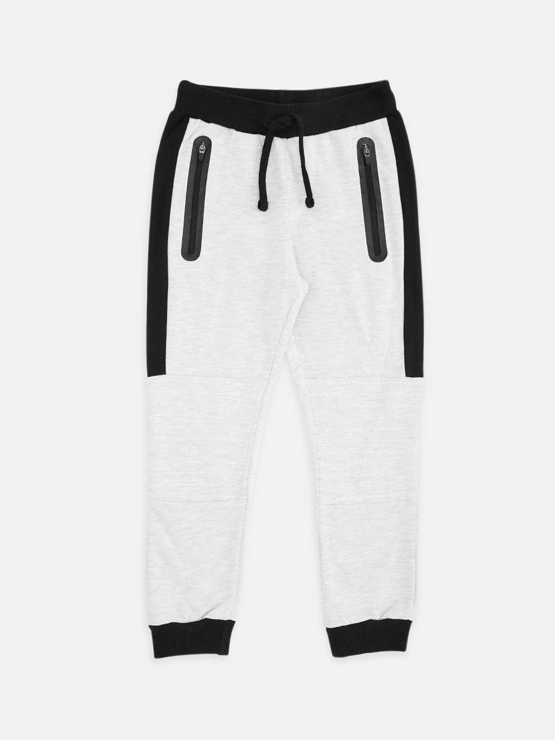 

Pantaloons Junior Boys Grey Melange Solid Pure Cotton Joggers
