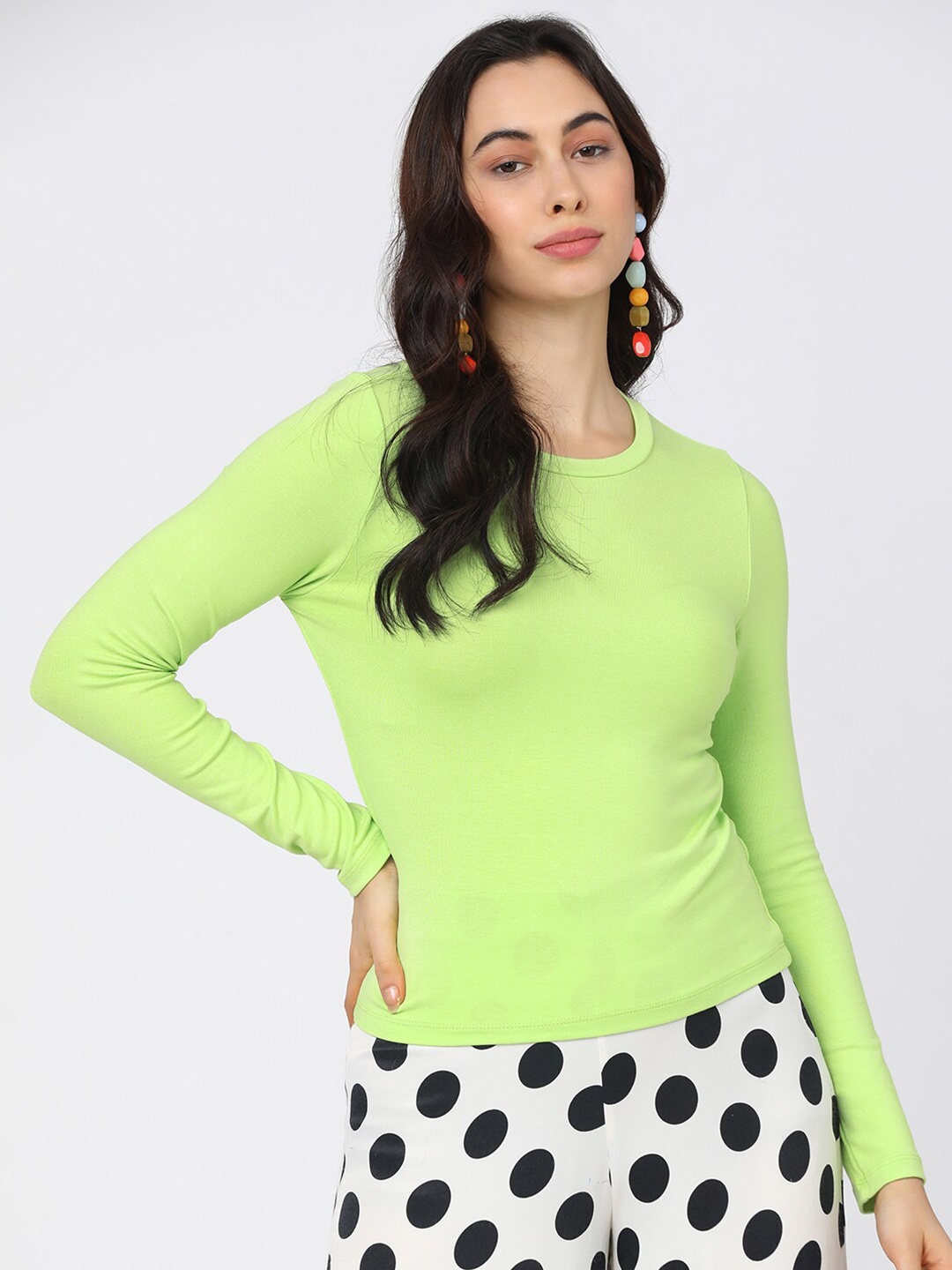 

Tokyo Talkies Green Regular Top