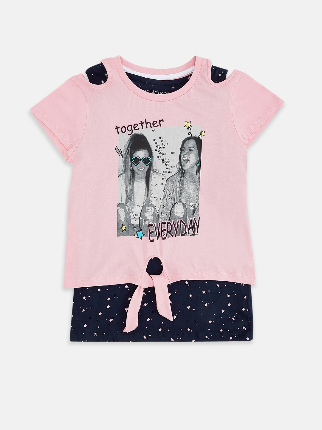 

Pantaloons Junior Girls Pink Printed T-shirt