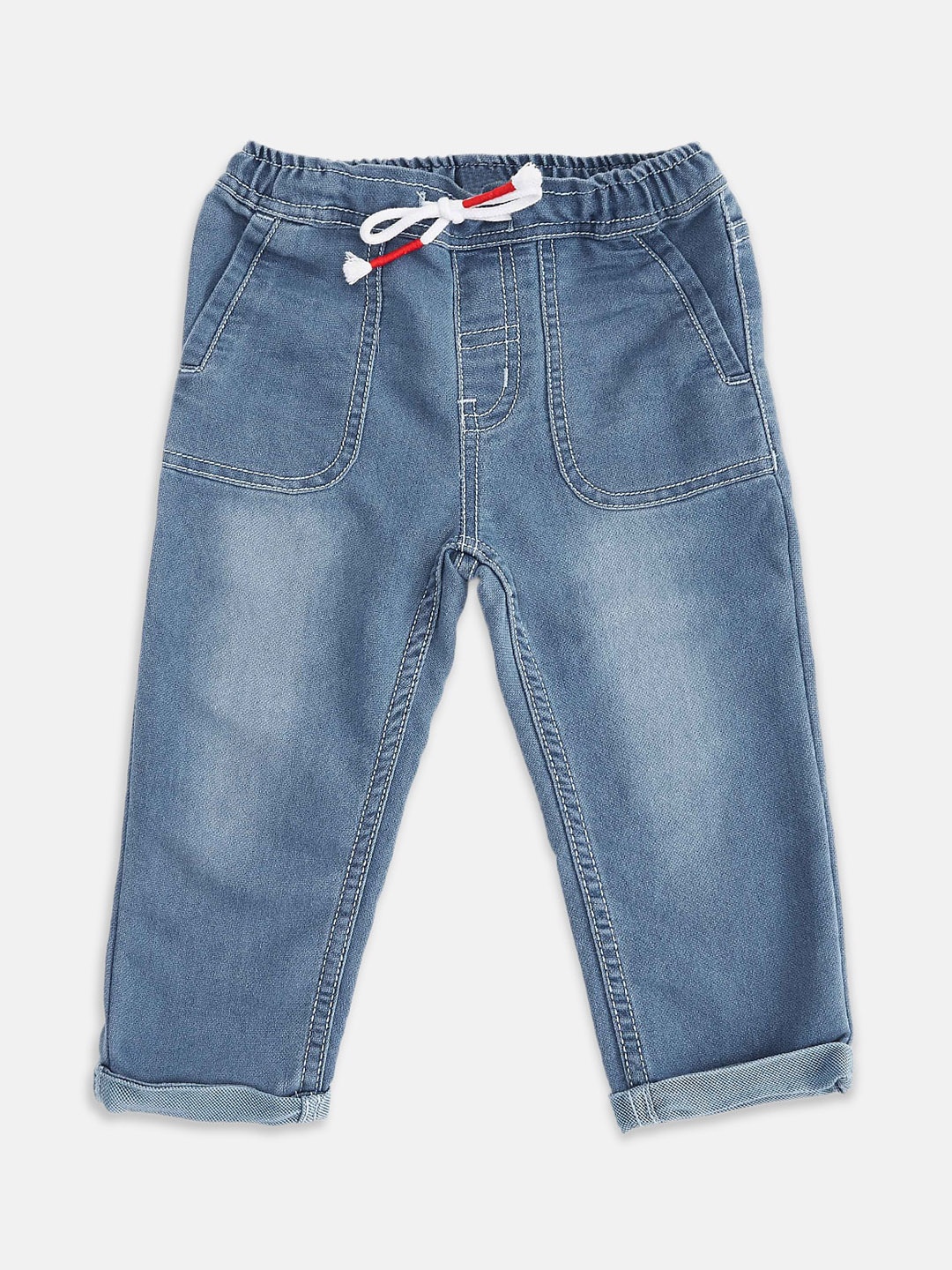 

Pantaloons Baby Boys Blue Light Fade Jeans