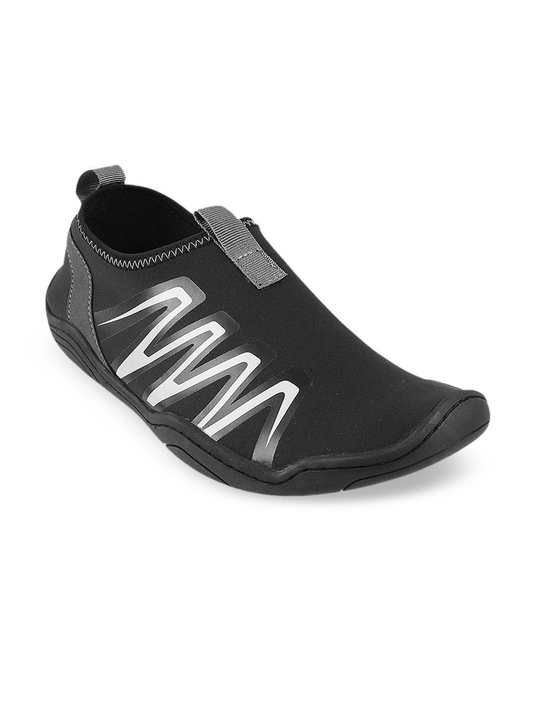 

Metro Men Black Printed Slip-On Sneakers