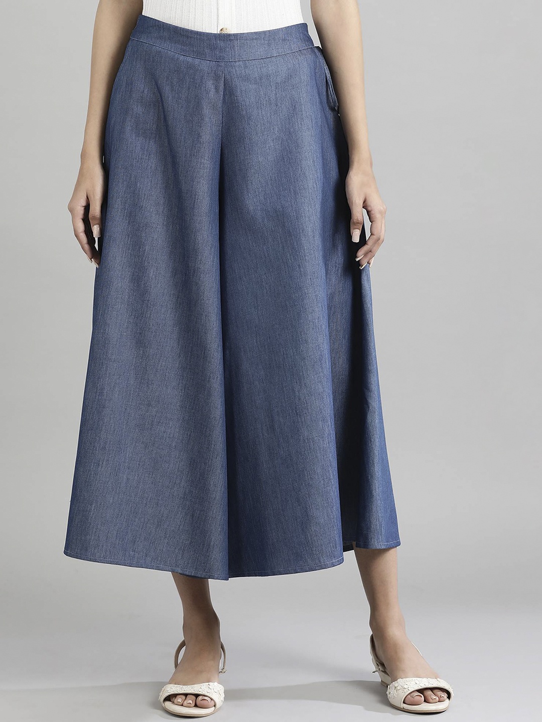 

AURELIA Women Blue Loose Fit Culottes Trousers