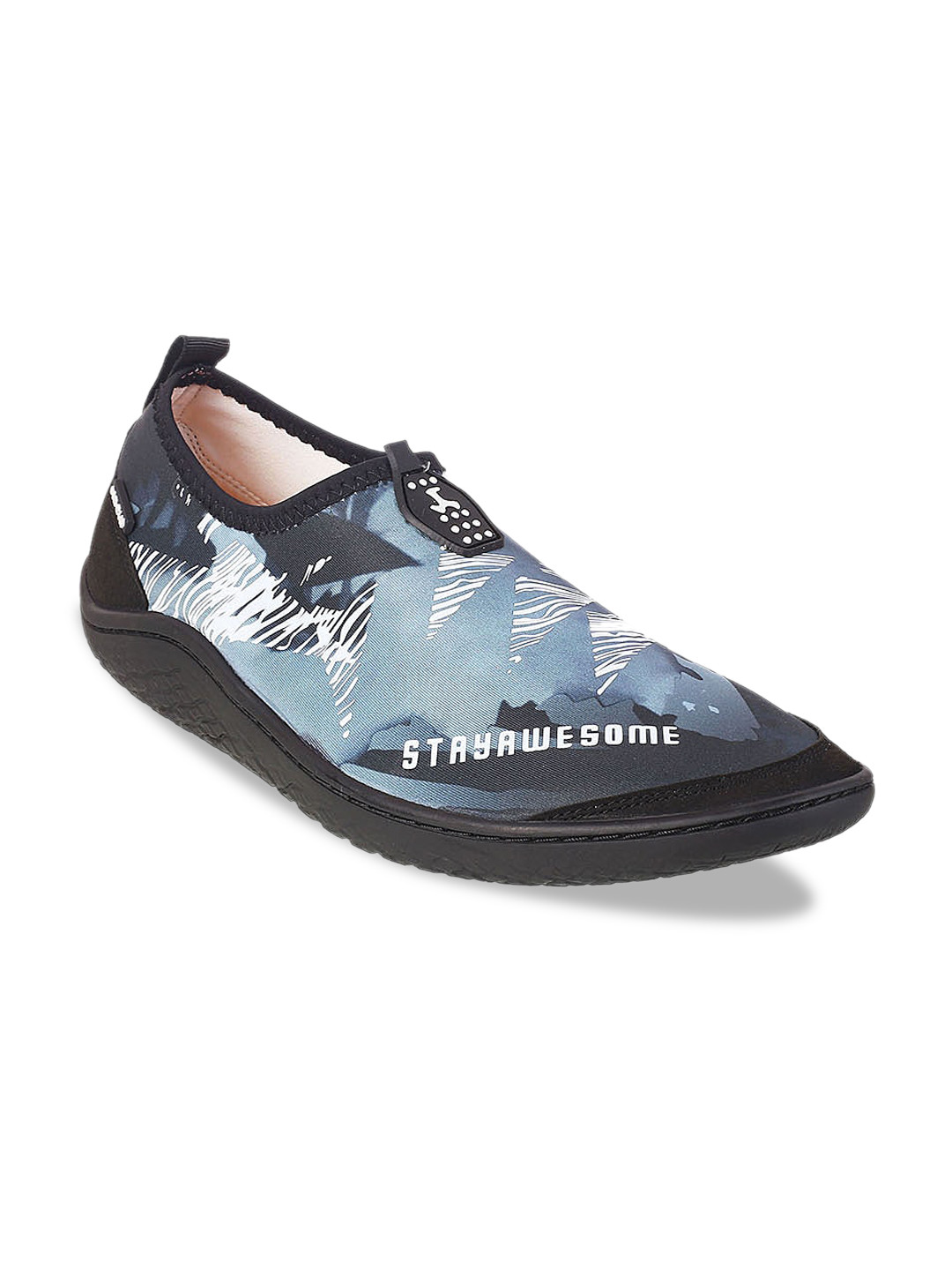 

Mochi Men Grey Printed Slip-On Sneakers