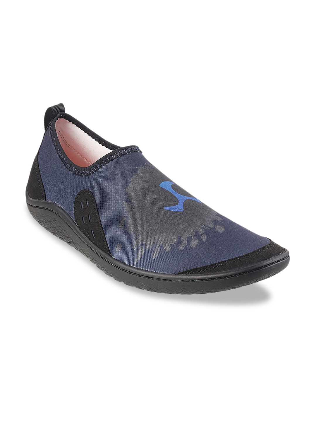 

Mochi Men Blue Textured Loafers